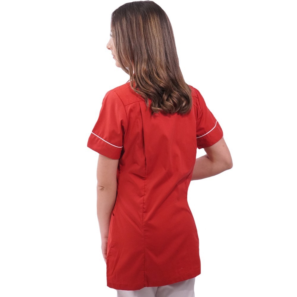 Bluza medicala fermoar/rever Lotus 1, LIR2, rosu