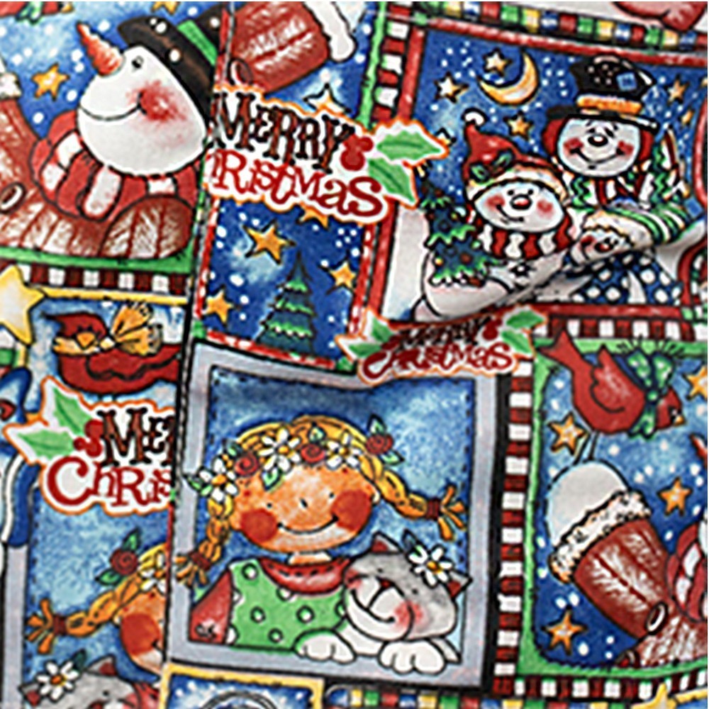 Bluza medicala imprimata Lotus 1, editie speciala de Craciun, Christmas Dreams