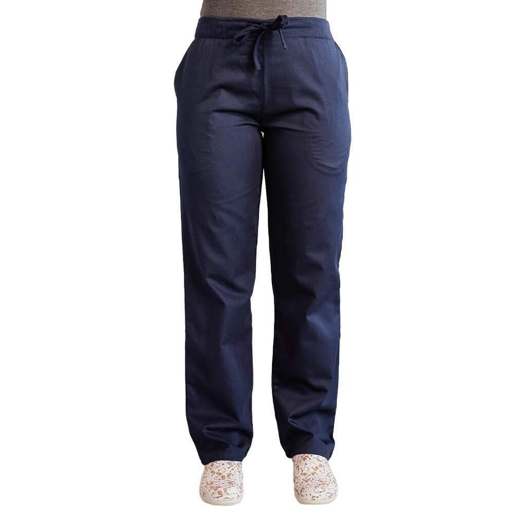 Costum medical Lotus 2, Basic 1, pantalon cu snur, bleumarin