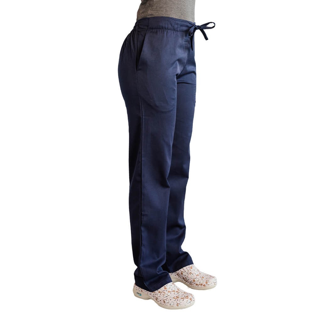 Costum medical Lotus 2, Basic 1, pantalon cu snur, bleumarin
