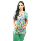 Bluza medicala imprimata Lotus 1