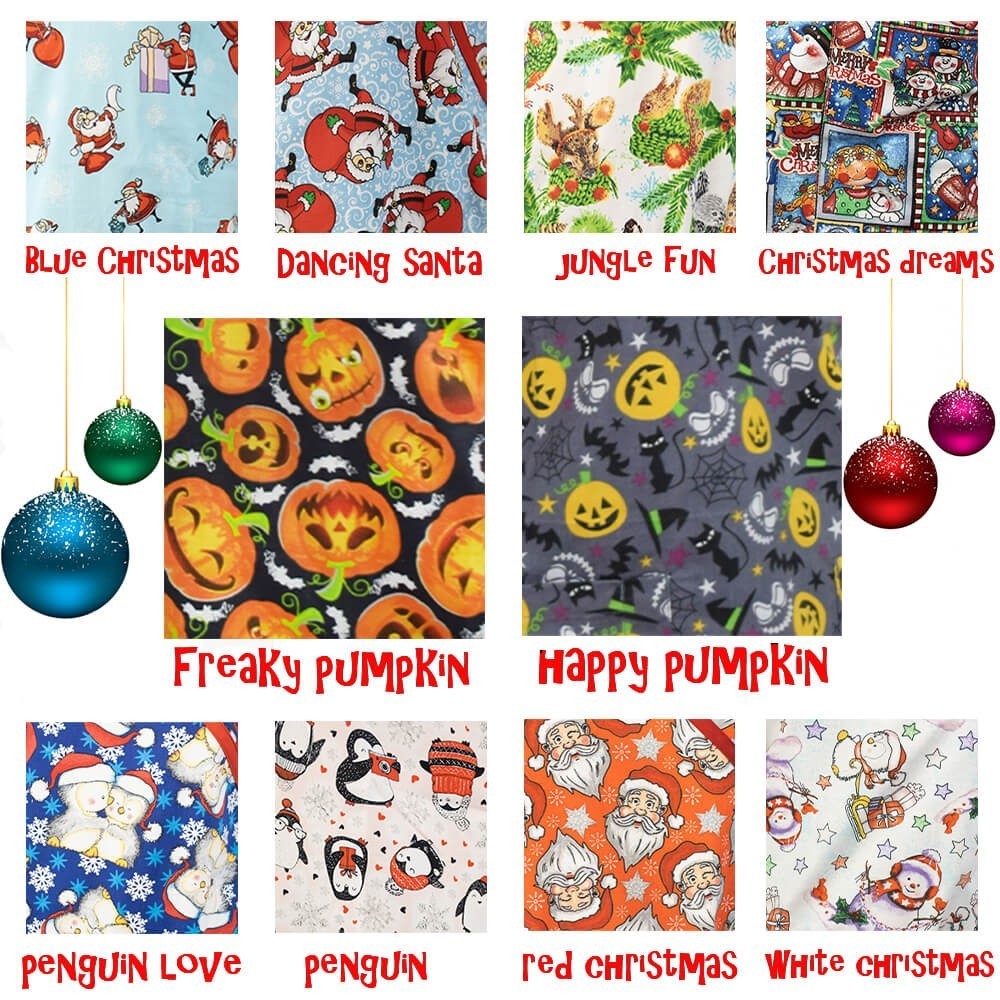 Bluza medicala imprimata, editie speciala de Halloween, Lotus 1, Happy Pumpkin