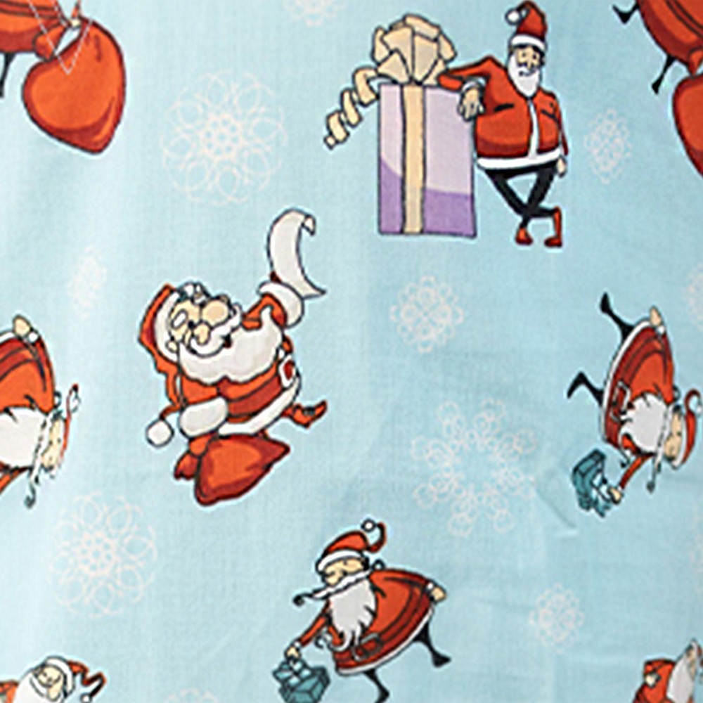 Bluza medicala imprimata Lotus 1, editie speciala de Craciun, Blue Christmas