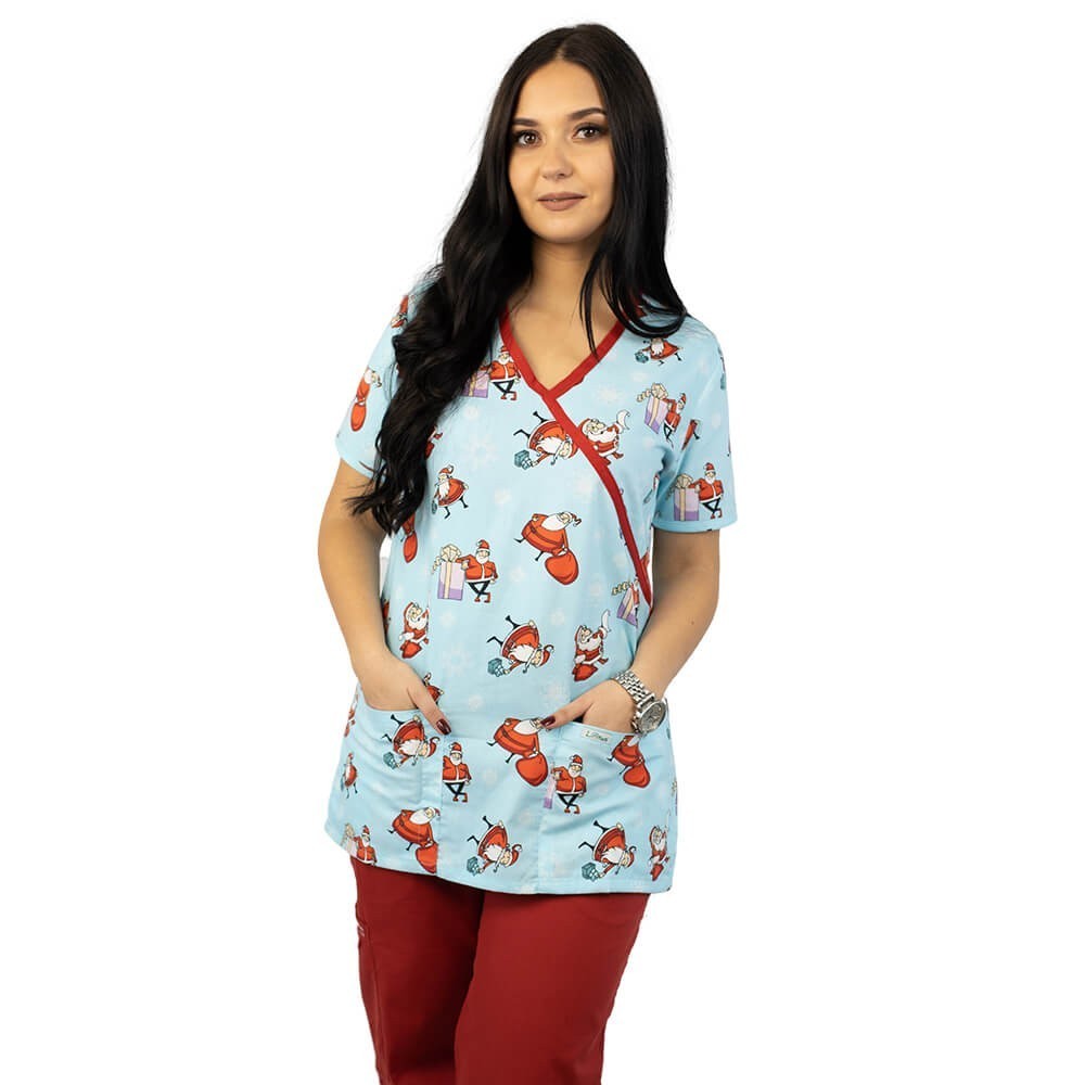 Bluza medicala imprimata Lotus 1