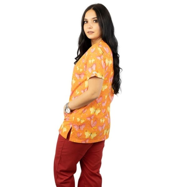 Bluza medicala imprimata Lotus 1