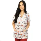 Bluza medicala imprimata Lotus 1