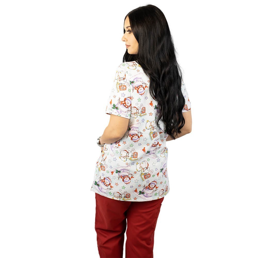 Bluza medicala imprimata Lotus 1