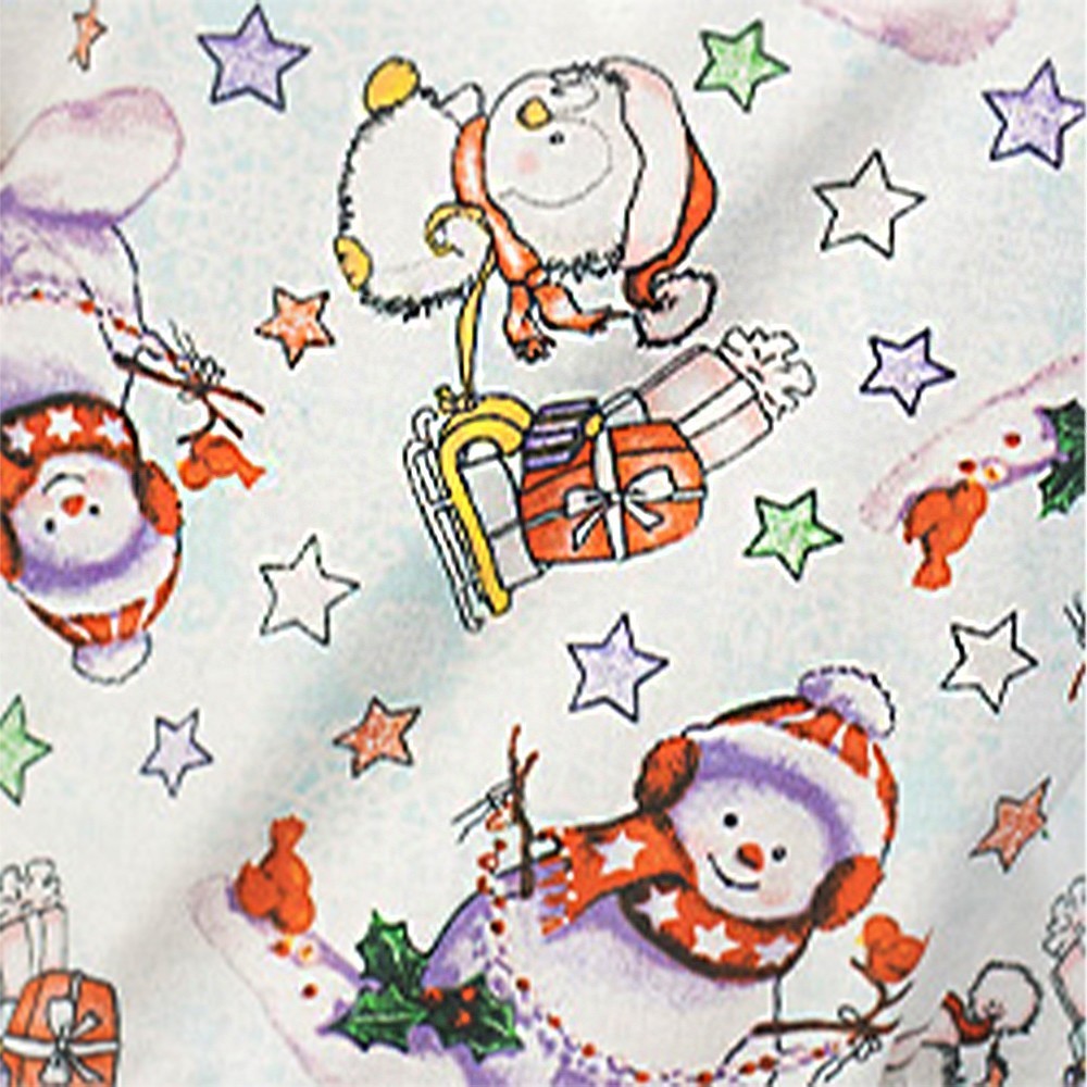 Bluza medicala imprimata Lotus 1, editie speciala de Craciun, White Christmas