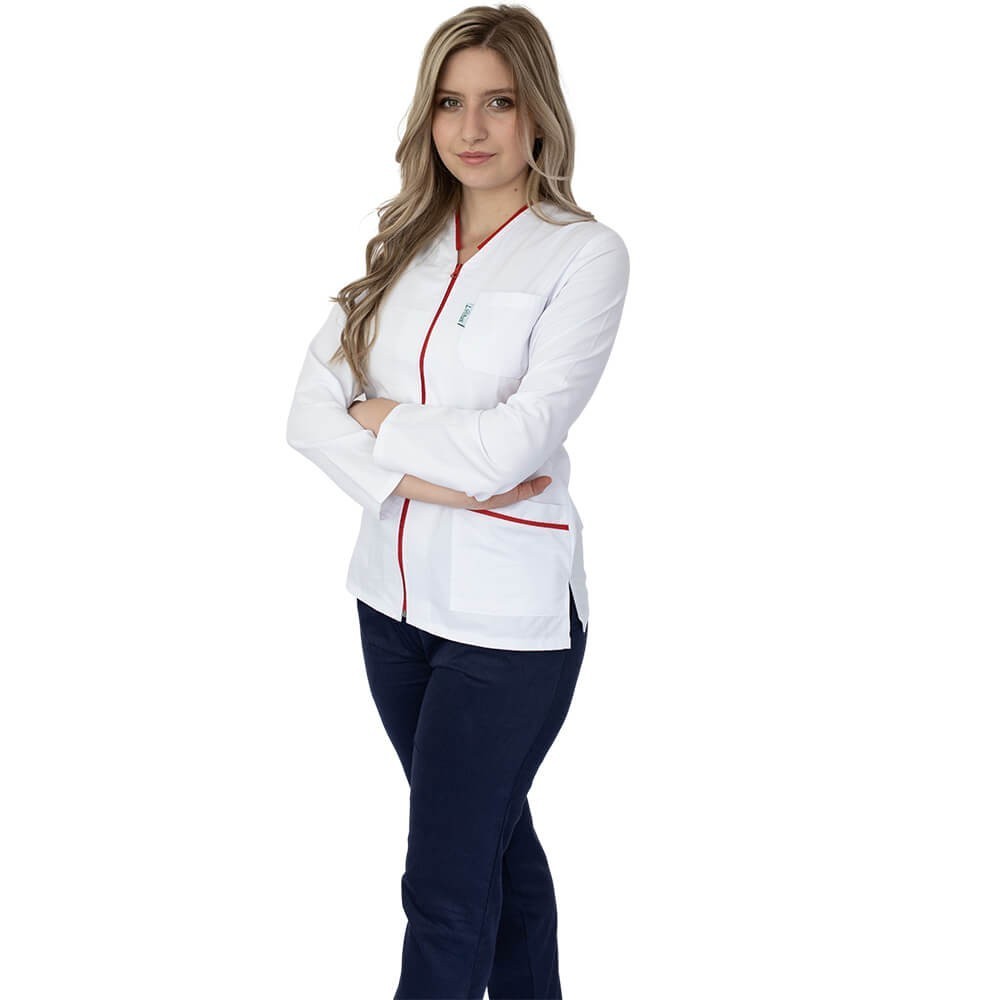 Bluza in V cu fermoar si maneca lunga, Lotus 2