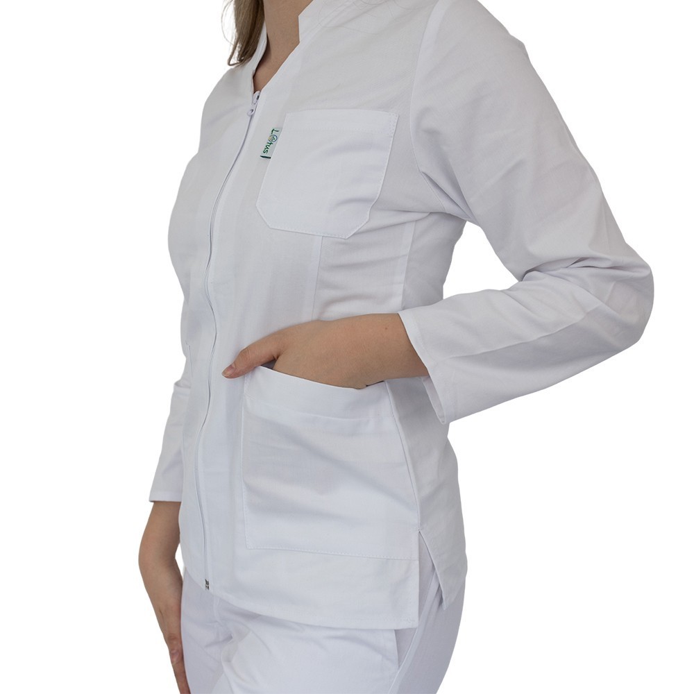 Bluza cu fermoar si guler romb, maneca lunga, Lotus 2