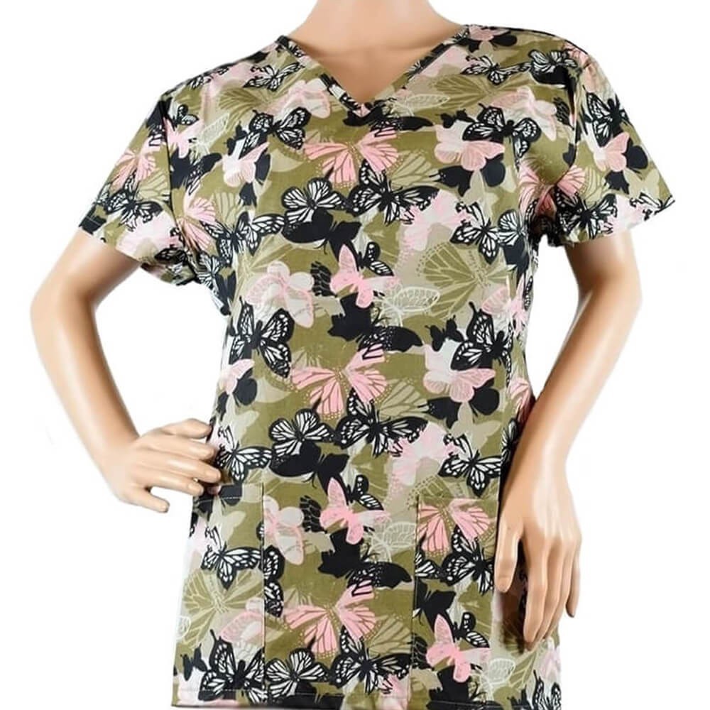 Bluza medicala imprimata Lotus 1