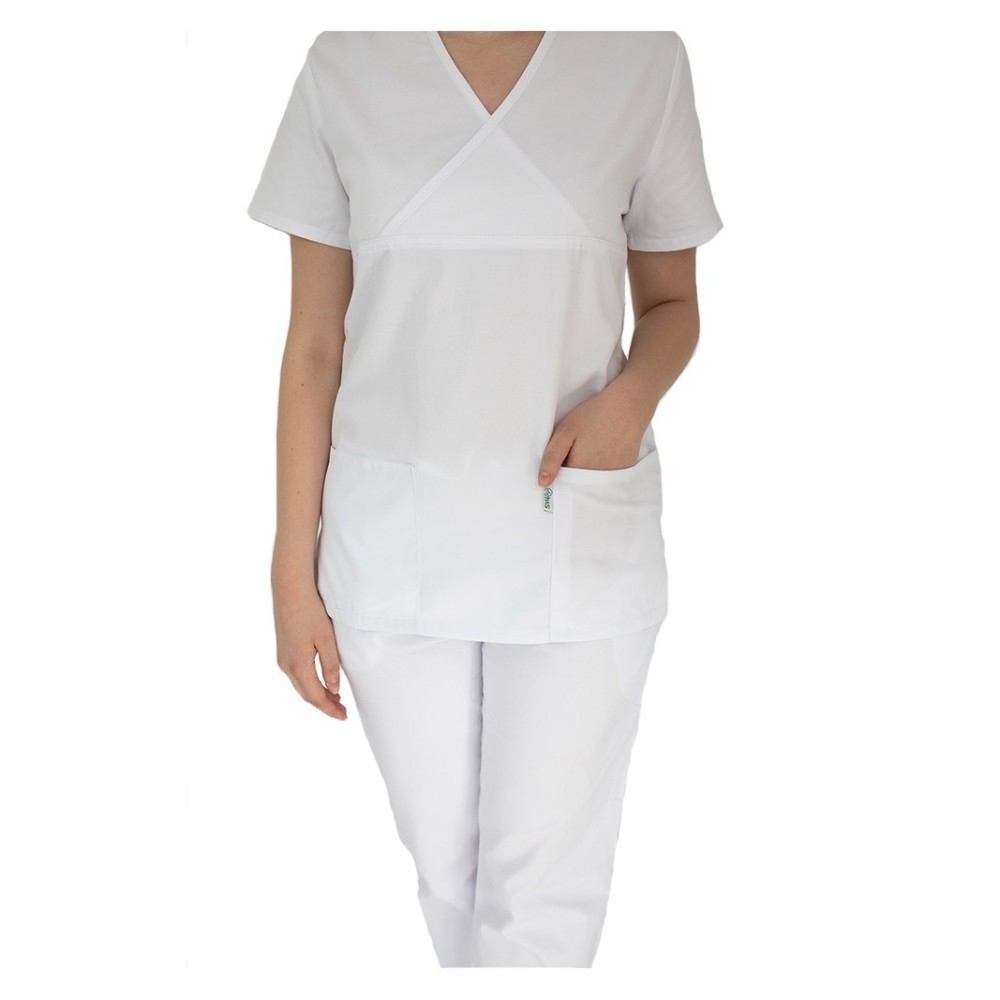 Costum medical femei, Lotus 2, 8073 alb