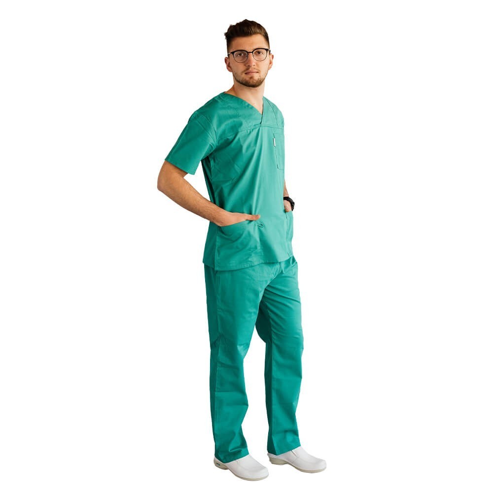 Costum medical Lotus 2, Basic 1, verde chirurgical