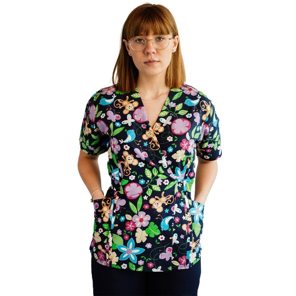 Bluza kimono imprimata, Lotus 1, Monkey Flower