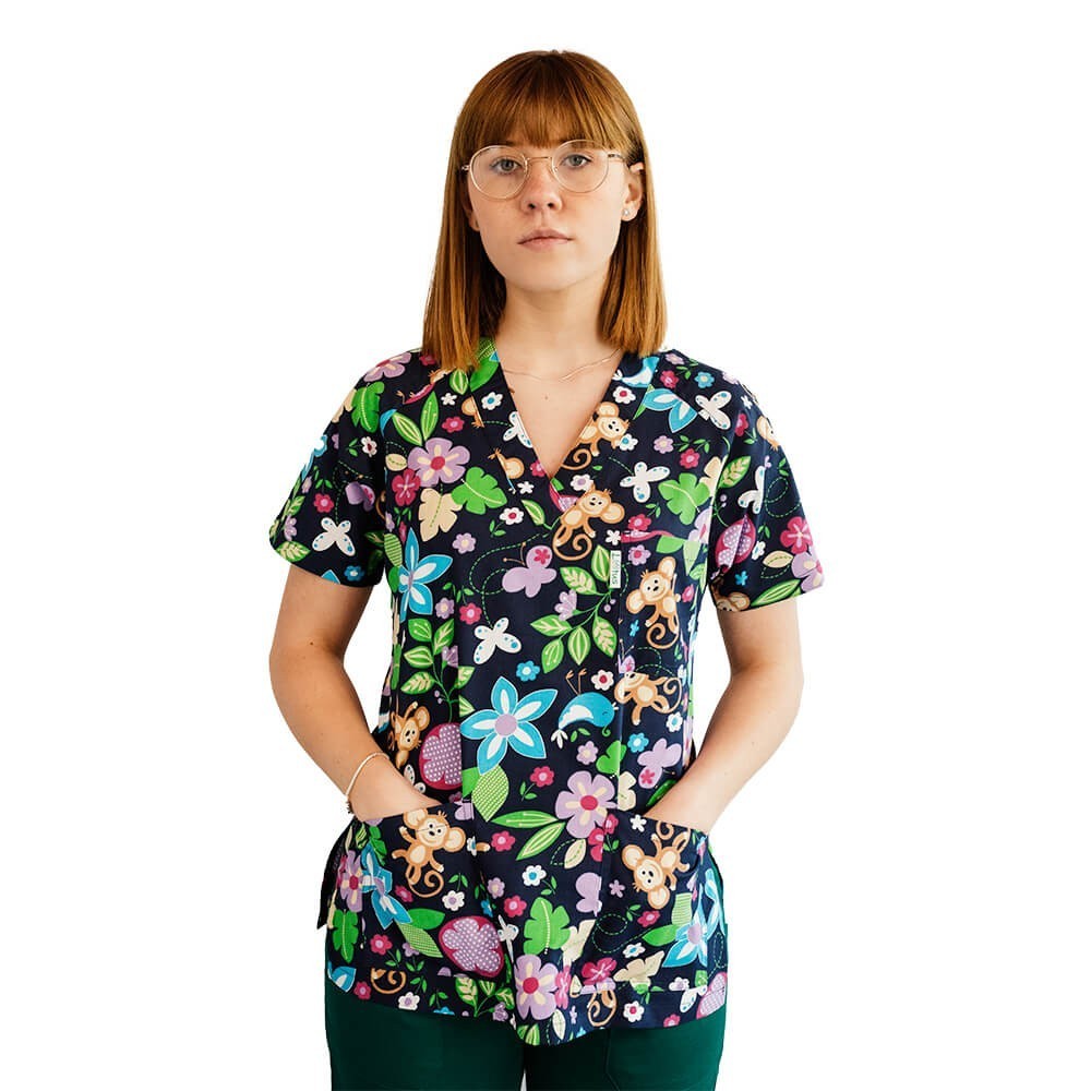 Bluza kimono imprimata, Lotus 1, Monkey Flower