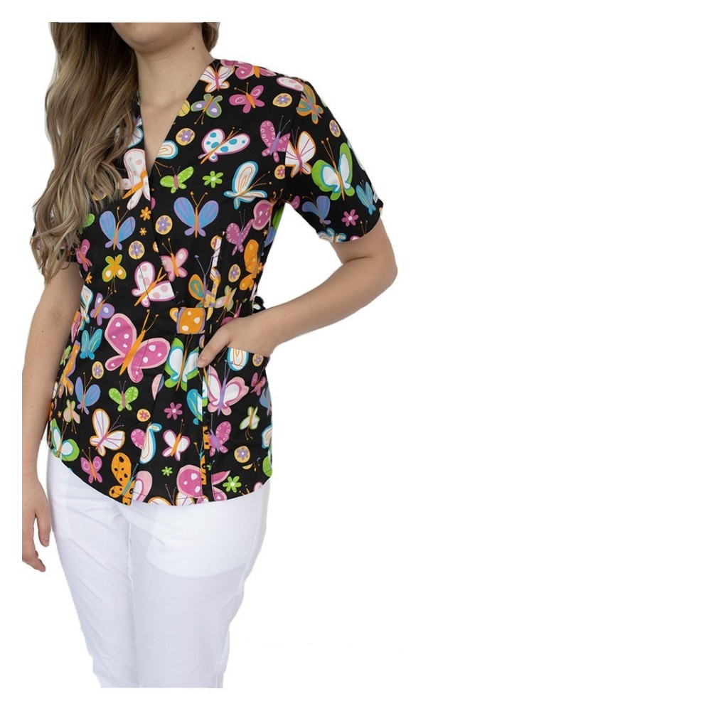 Bluza kimono imprimata, Lotus 1, Dark Butterfly