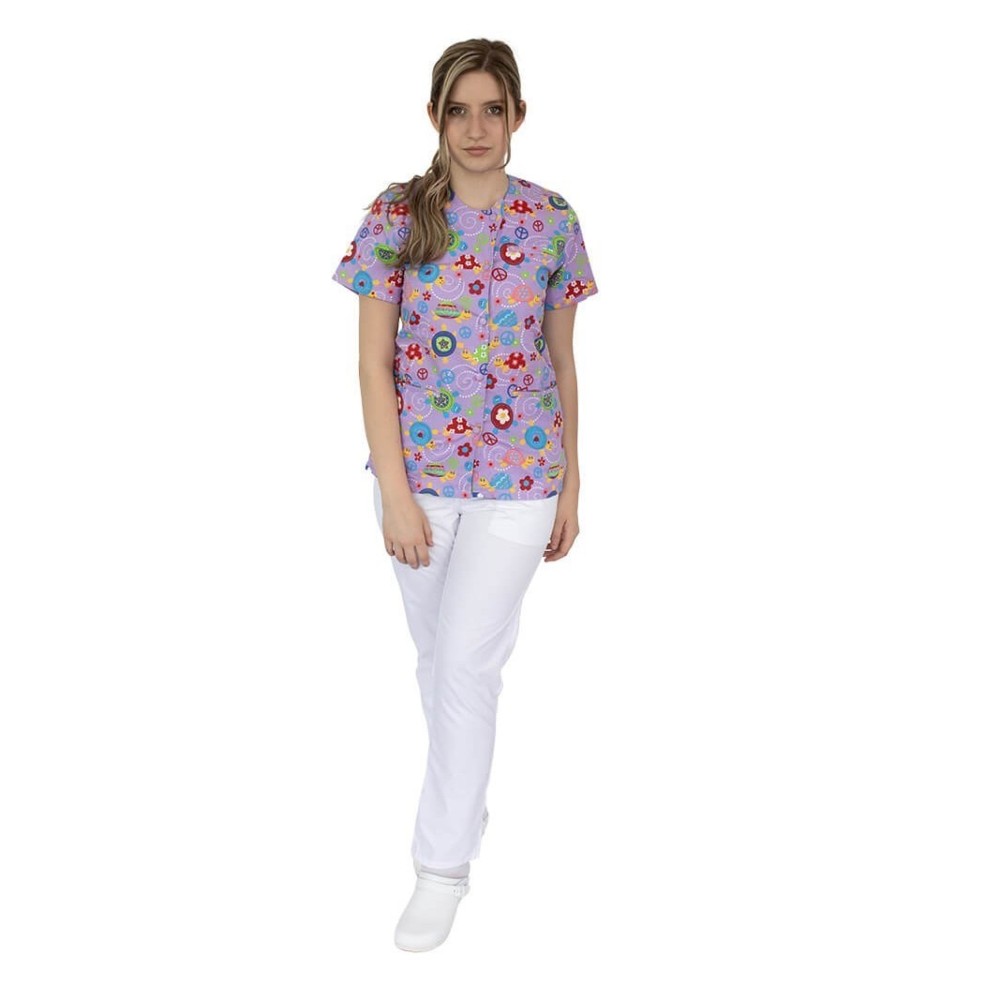 Bluza imprimata asimetrica