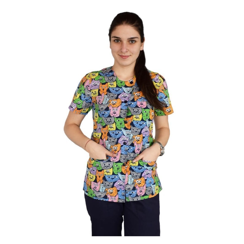 Bluza imprimata asimetrica