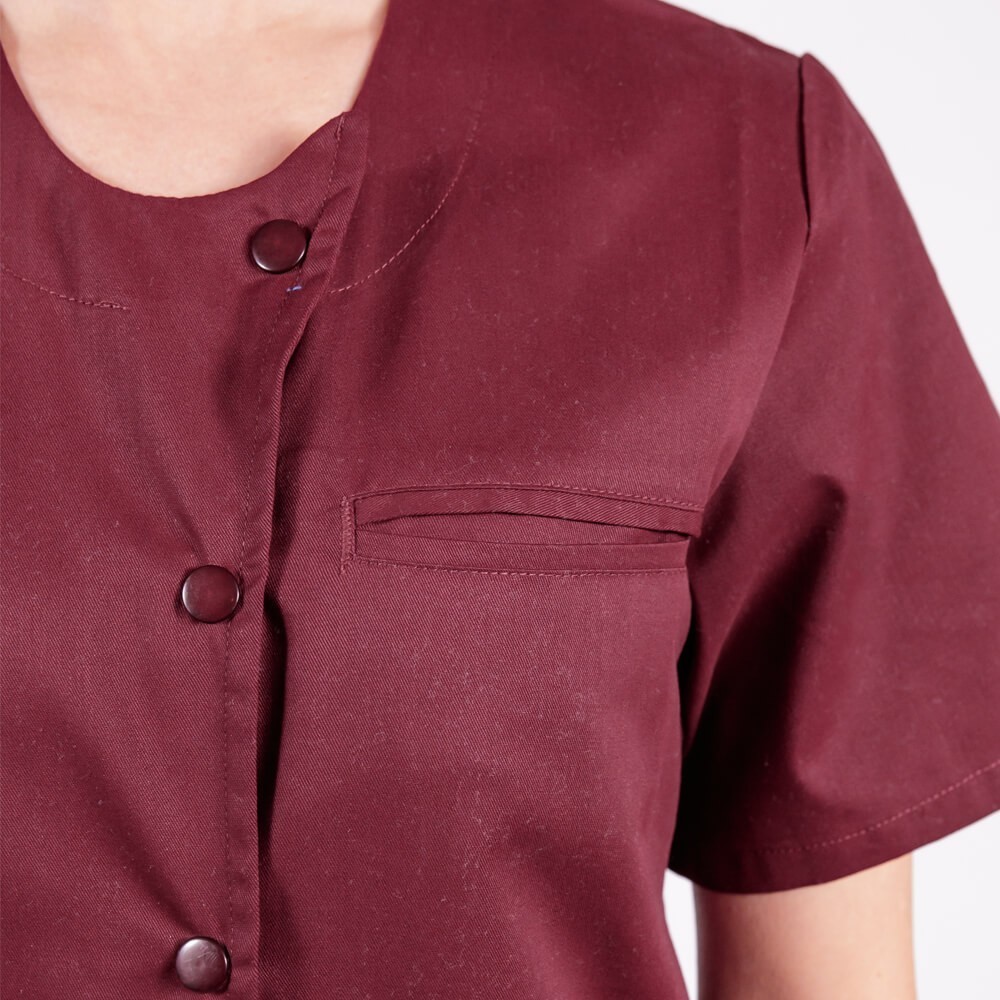 Bluza asimetrica cu capse Lotus 2, visiniu