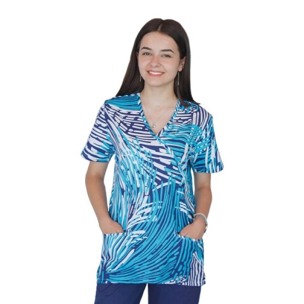 Bluza medicala imprimata Lotus 1