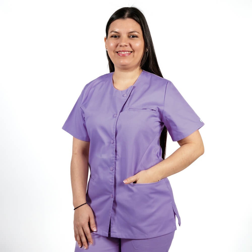 Bluza asimetrica cu capse Lotus 2, mov