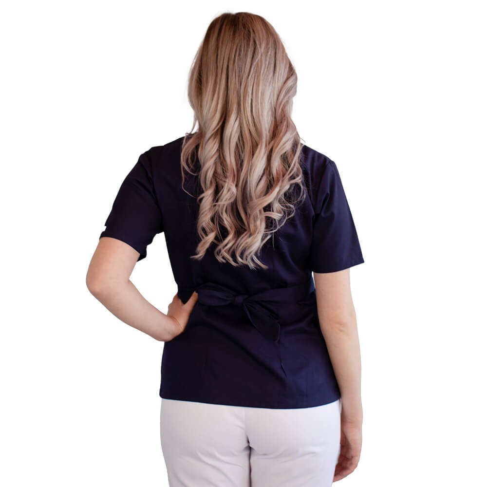 Bluza kimono cu maneca scurta Lotus 3, BBC, stretch, bleumarin