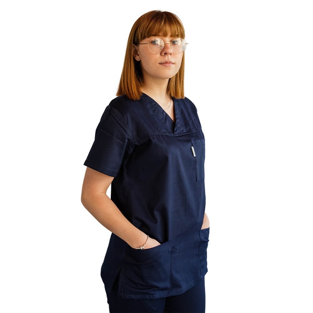 Costum medical Lotus 3, Basic 1 BBC, stretch, bleumarin