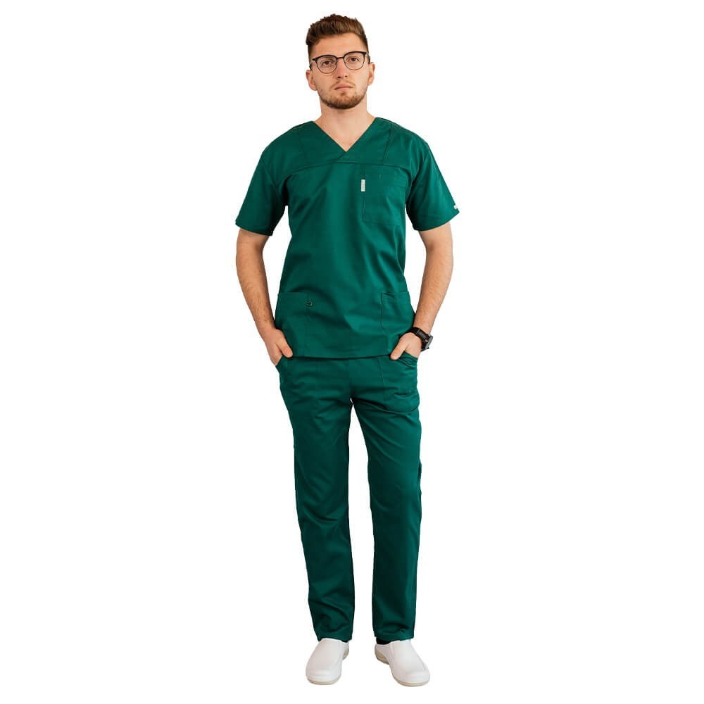 Costum medical Lotus 3, Basic 1 BBC, stretch, verde hunter