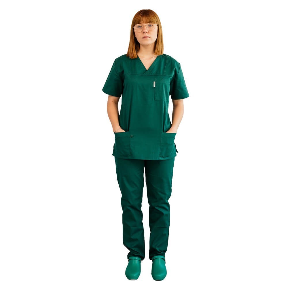 Costum medical Lotus 3, Basic 1 BBC, stretch, verde hunter