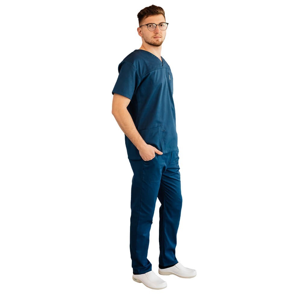 Costum medical Lotus 1, Basic 1, turcoaz inchis