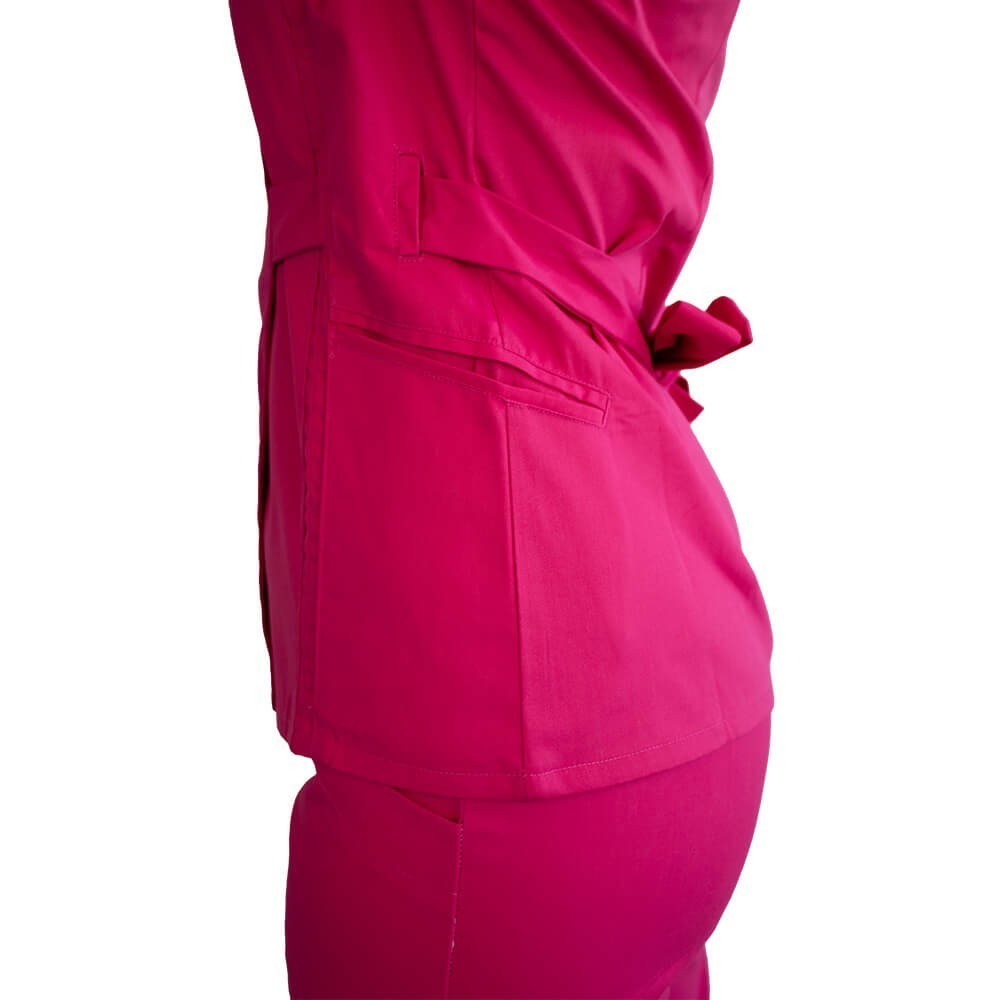 Bluza kimono cu maneca scurta, Lotus 1, fucsia