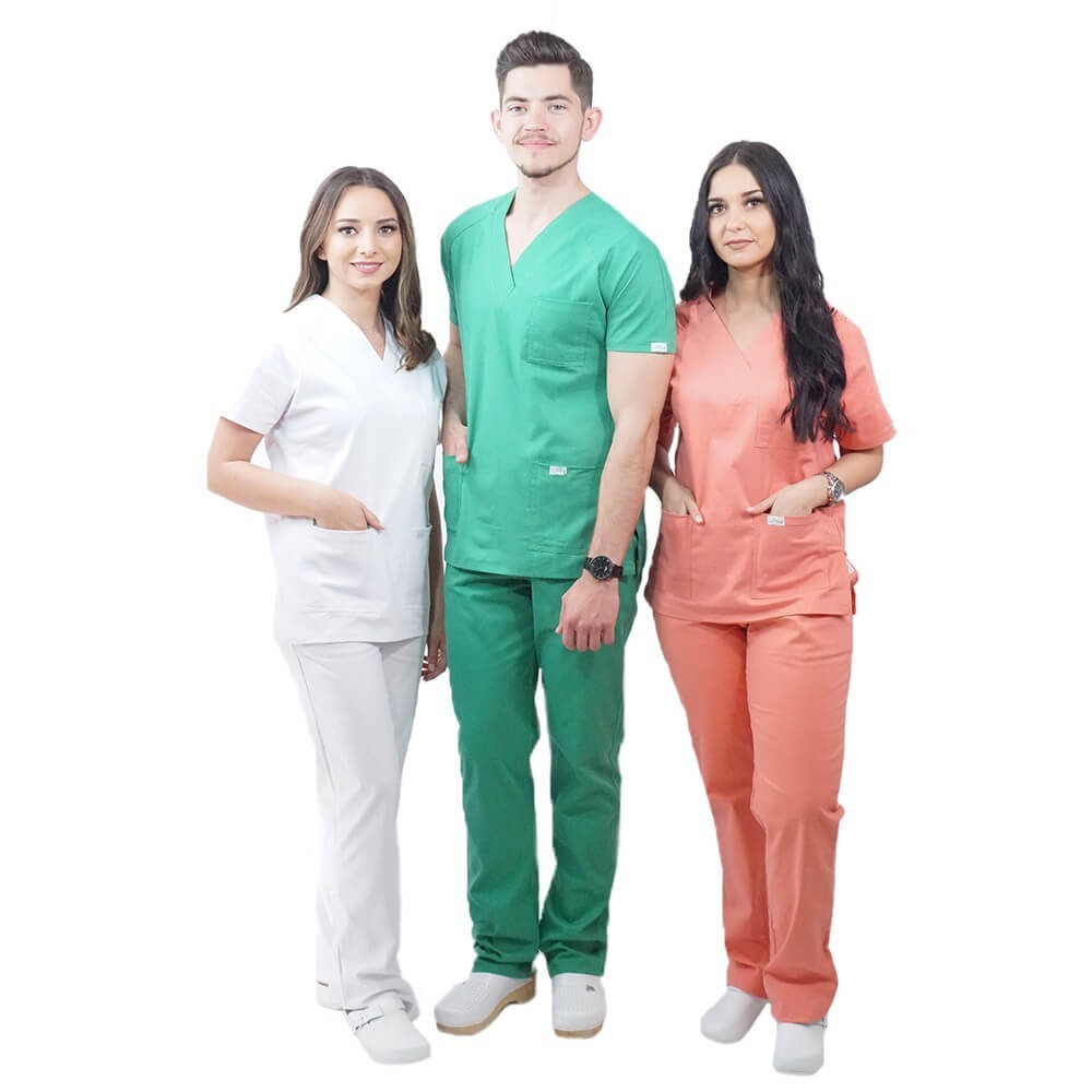 Costum medical Lotus 2, Basic 2, verde chirurgical