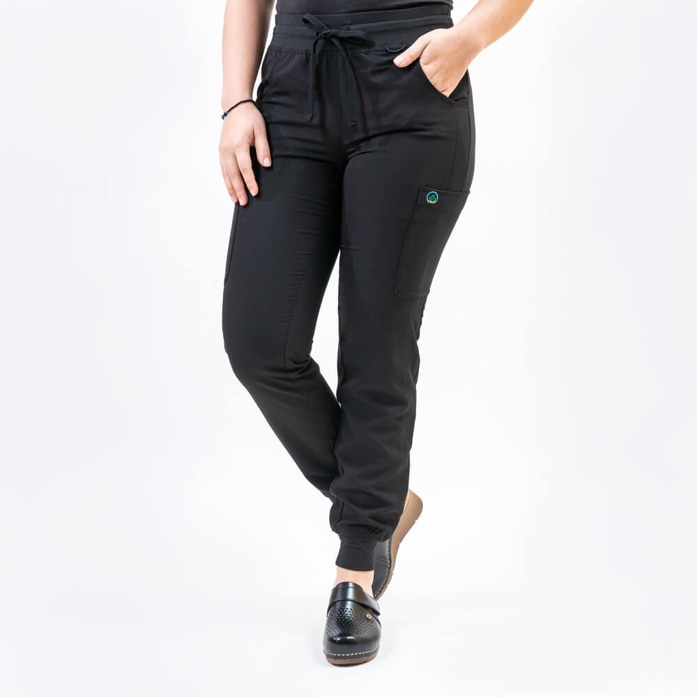 Costum medical Lotus Flex, stretch, verde hunter/negru, CVC-NP1 TS-SP4
