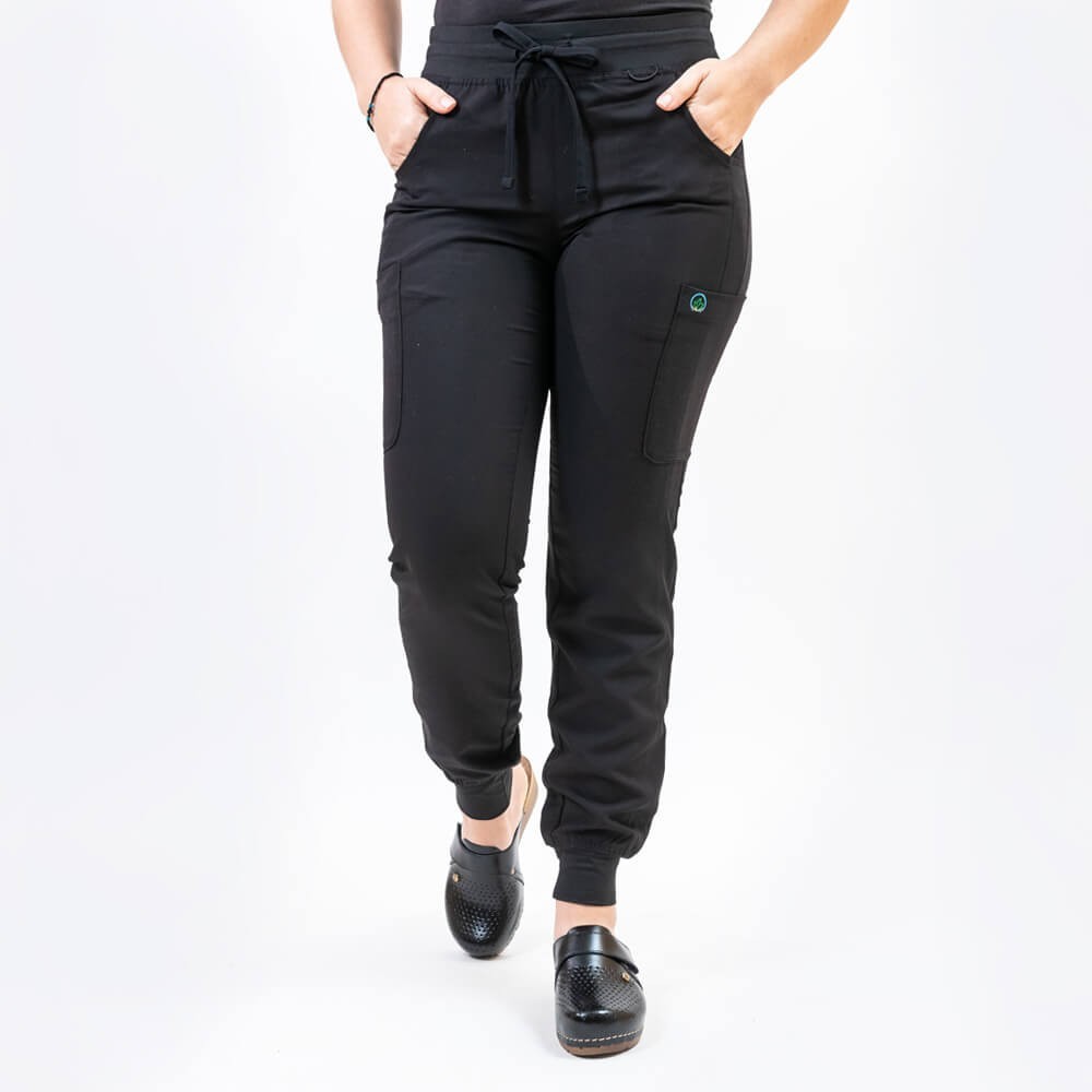 Costum medical Lotus Flex, stretch, verde hunter/negru, CVC-NP1 TS-SP4
