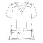 Bluza medicala Lotus Flex, stretch, verde hunter, CVC-NP1