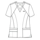 Bluza medicala Lotus Flex, stretch, alb, CVC-NP4