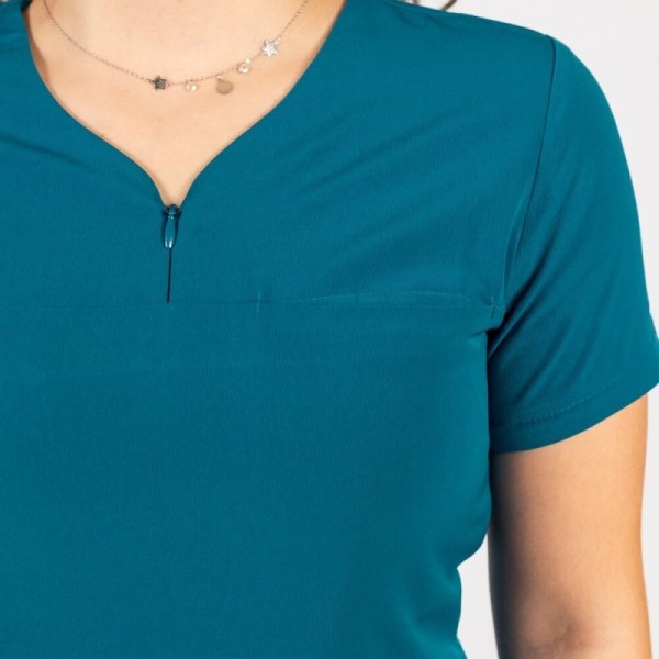 Costum medical Lotus Flex, stretch, turcoaz inchis/gri, TS-NP10 TS-SP3