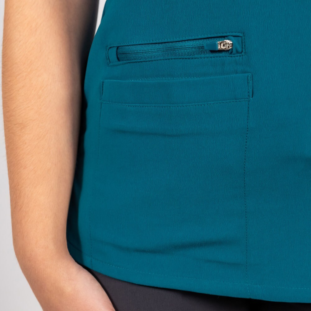 Costum medical Lotus Flex, stretch, turcoaz inchis/gri, TS-NP10 TS-SP3
