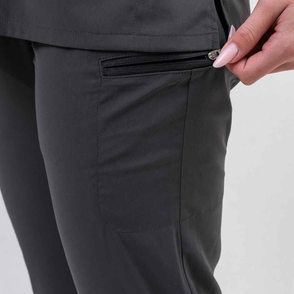 Costum medical Lotus Flex, stretch, turcoaz inchis/gri, TS-NP10 TS-SP3