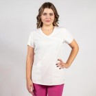 Costum medical Lotus Flex, stretch, alb/fucsia orhidee, TRS-NP13 TS-SP3