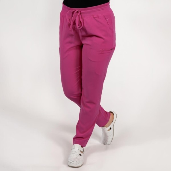 Costum medical Lotus Flex, stretch, alb/fucsia orhidee, TRS-NP13 TS-SP3