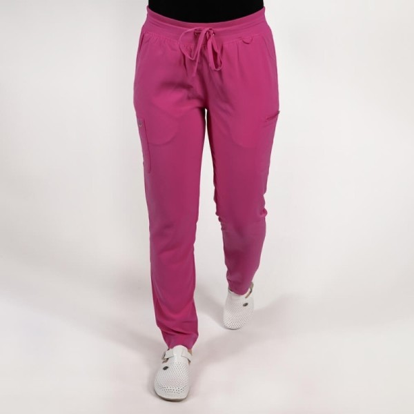 Costum medical Lotus Flex, stretch, alb/fucsia orhidee, TRS-NP13 TS-SP3