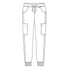 Costum medical Lotus Flex, stretch, rosu/negru, TRS-NP13 TRS-SP4-V3