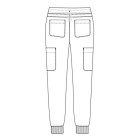 Costum medical Lotus Flex, stretch, rosu/negru, TRS-NP13 TRS-SP4-V3
