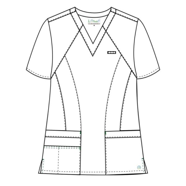 Bluza medicala Lotus Flex, stretch, mov deschis, CVC-NP4