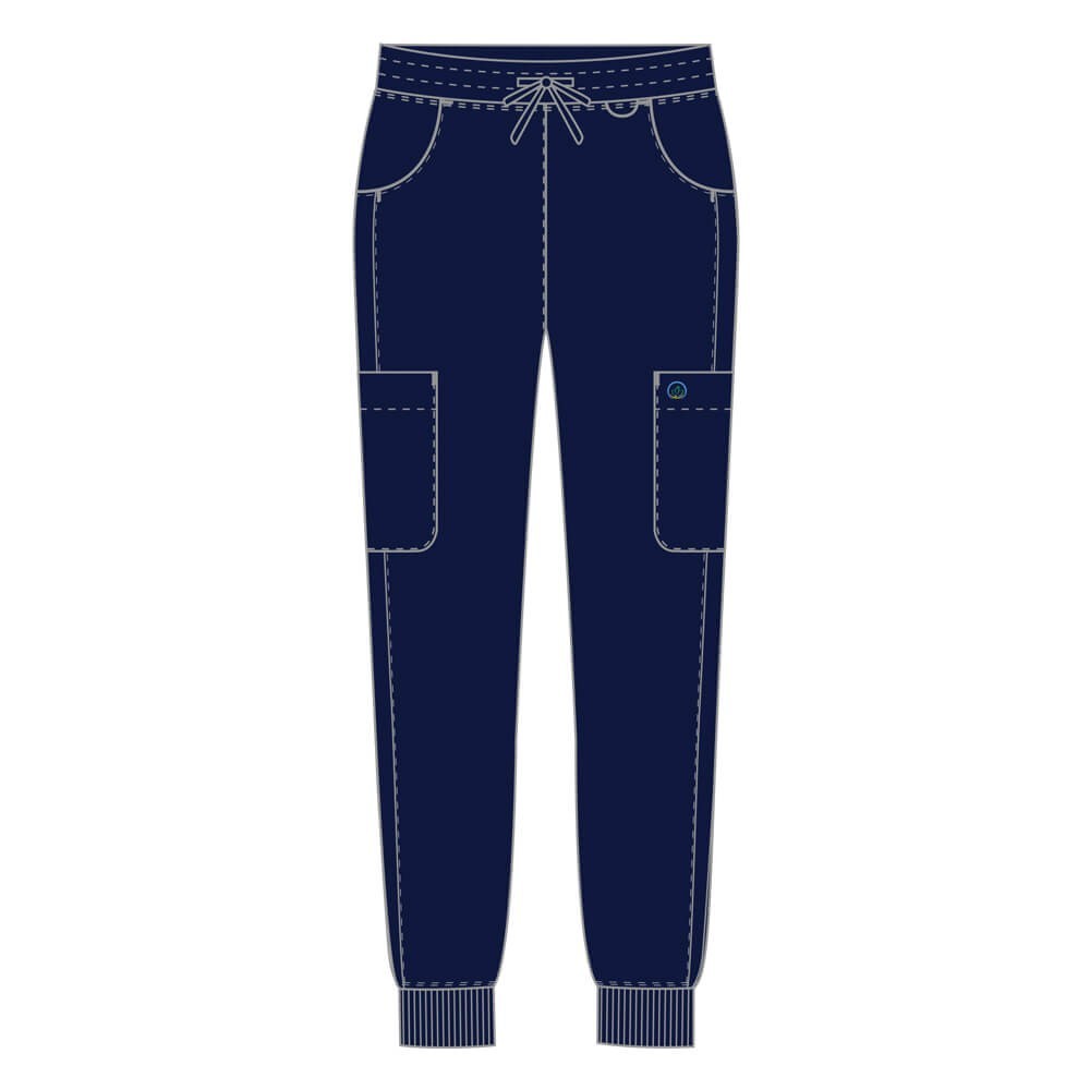 Pantaloni medicali Lotus Flex, stretch, cu snur, bleumarin, TRS-SP4-V3