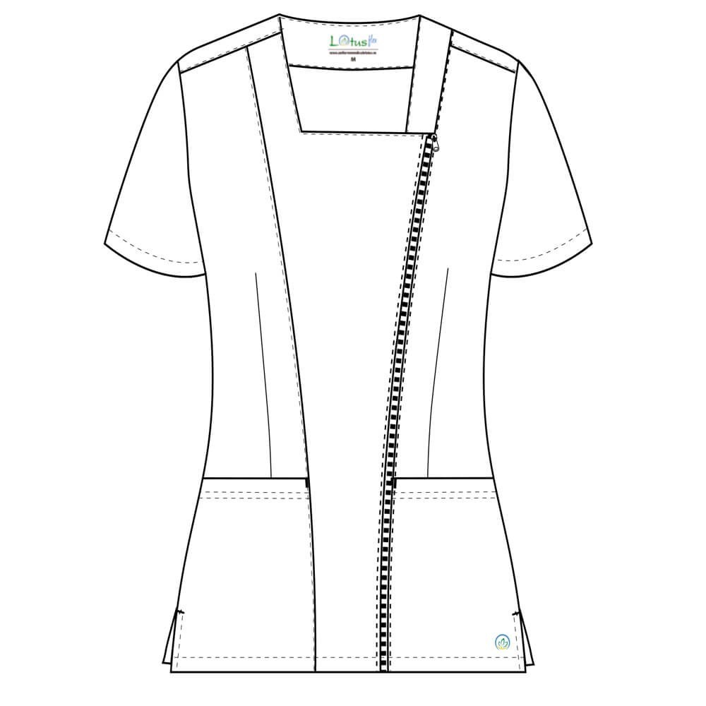 Bluza medicala Lotus Flex, stretch, verde macha, TRS-NP11