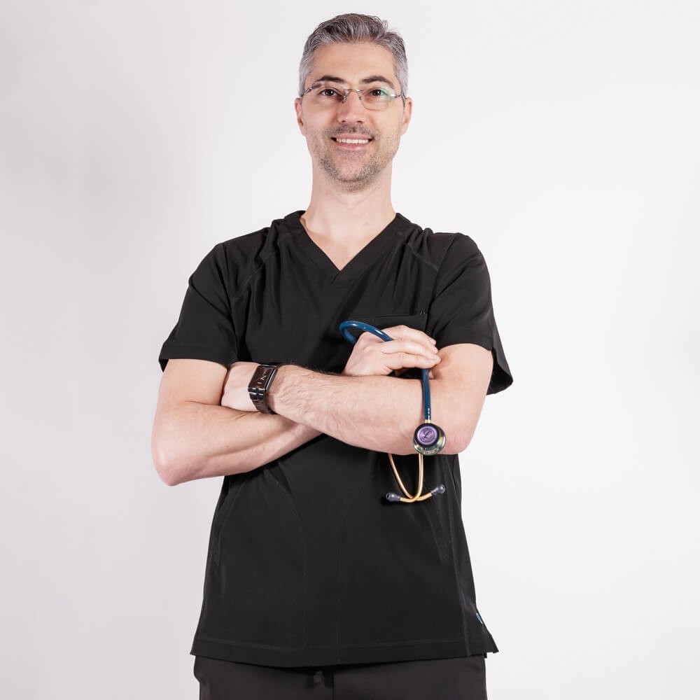 Costum medical Lotus Flex, stretch, negru, TS-NP9 TRS-SP9