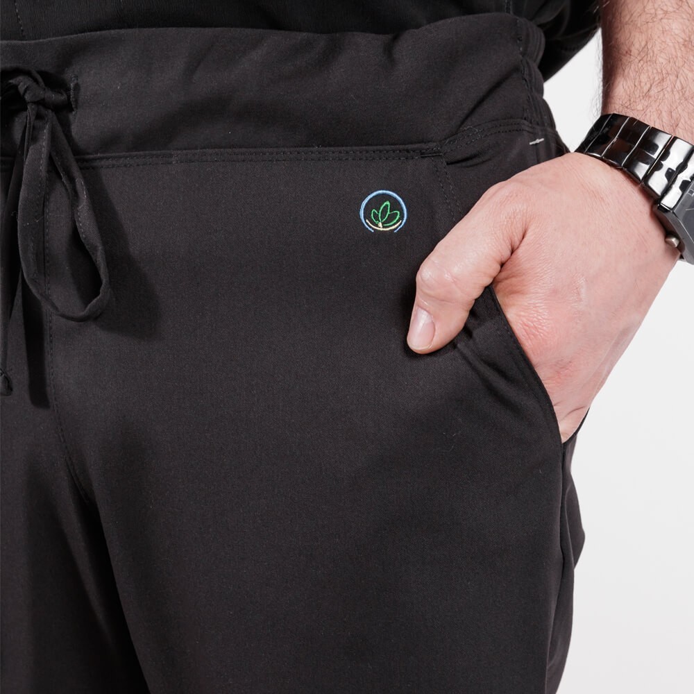 Costum medical Lotus Flex, stretch, negru, TS-NP9 TRS-SP9