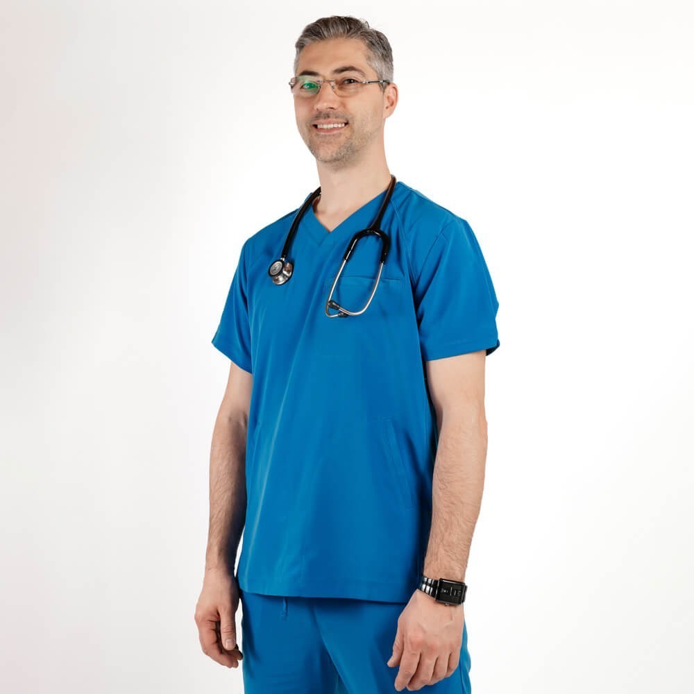 Costum medical Lotus Flex, stretch, albastru royal, TS-NP9 TS-SP9